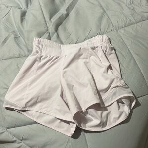 Women's White lululemon high rise light pink Athletic Shorts